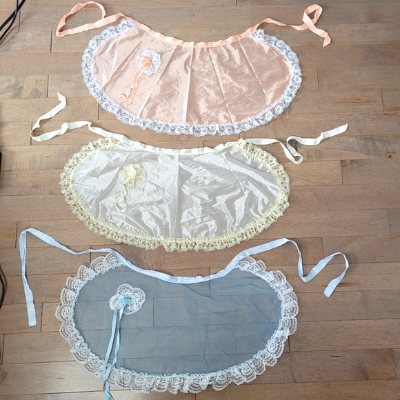 Vintage Accessories - Set of 3 vintage sheer sexy aprons